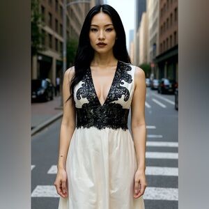 WHBM 100% Silk Halter Dress